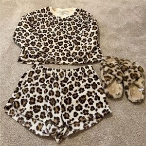 Aerie Leopard Print Pajama Set